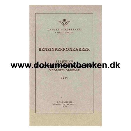 Danske Statsbaner BENZINPERRONKARRER 1954