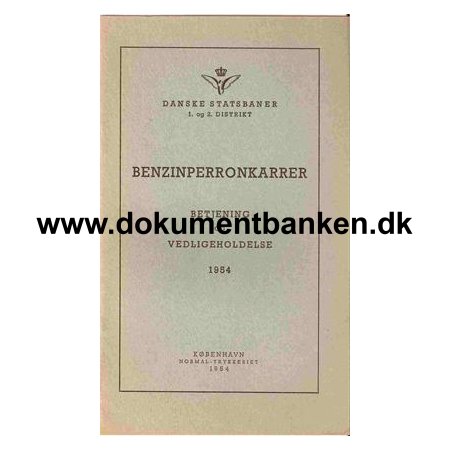 Danske Statsbaner BENZINPERRONKARRER 1954